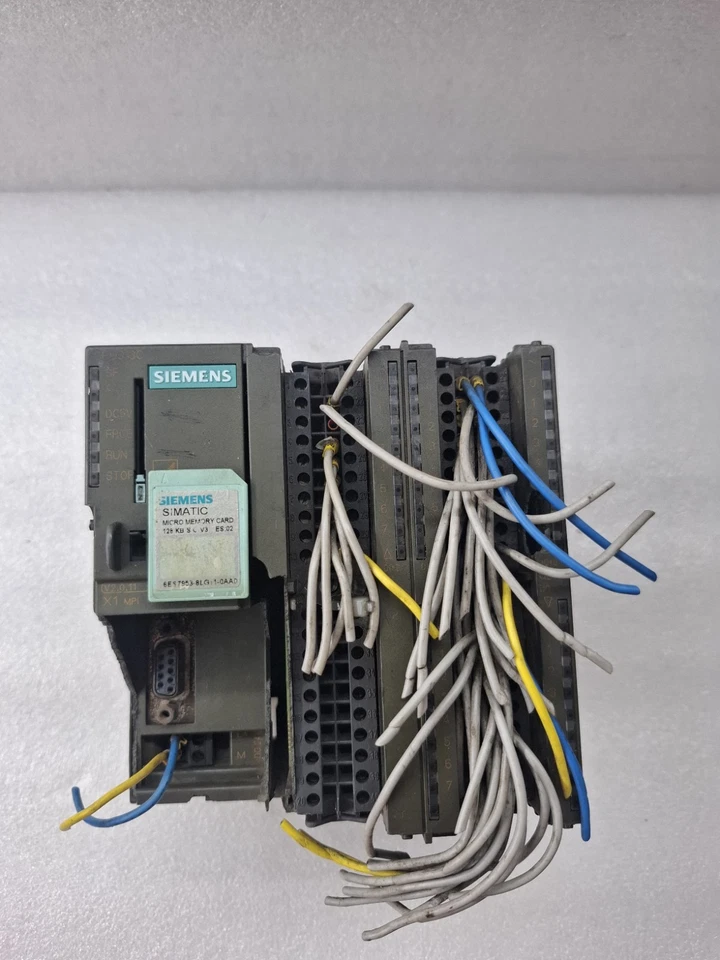 COSMETIC DAMAGED SIEMENS S7 CPU313+MEMORY WITH MODULE PLC SET TESTED AS PHOTOS